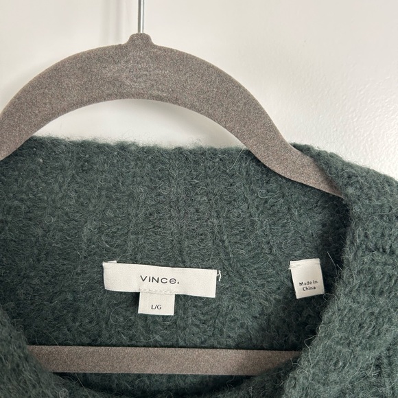 Vince Forest Green Wool Blend Knit Sweater - Picture 2 of 4